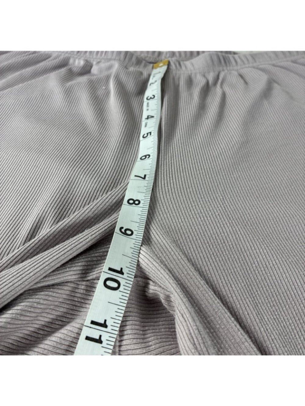 Nicole Miller Pajama Set Womens Medium Mauve Ribbed Knit Button Top Pants 2 Pc. - Picture 9 of 11